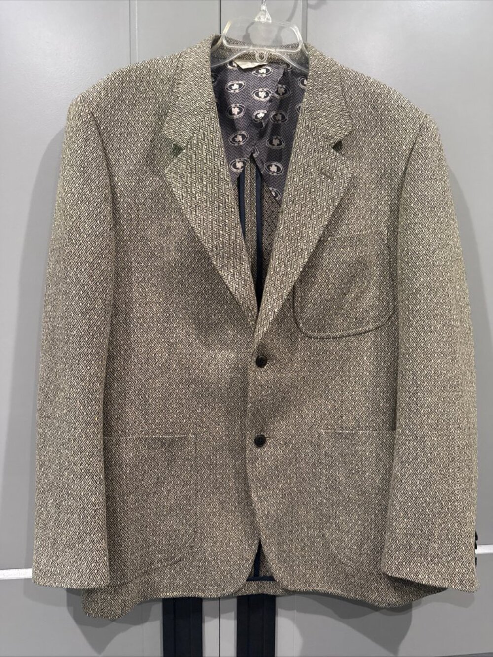Nat Nast Wool/Silk Blend Gold/Green Sport Coat Jacket Mens M